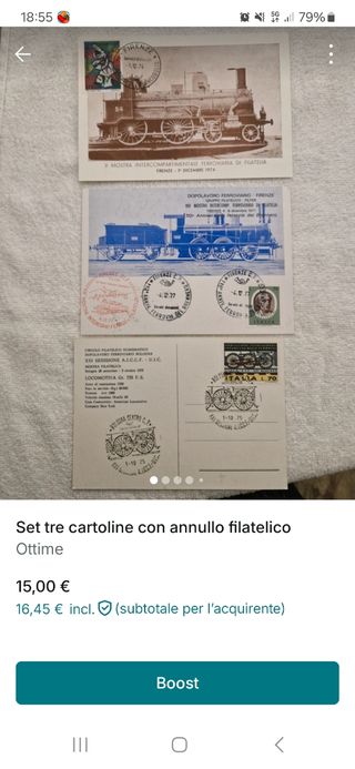 Cartoline con annullo filatelico
