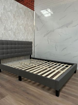 Cama matrimonio 150x190 Gris + cabecero !