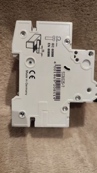 interruptor automático 1P N 25A