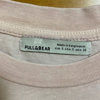 Pull & Bear T-Shirt Crop Top Basic Rosa Pastello S