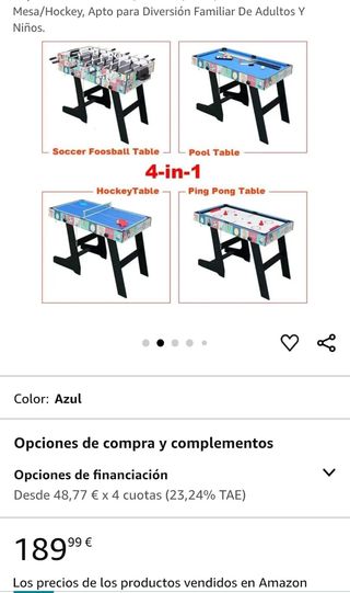Biliardino. Tavolo multigioco per bambini. 