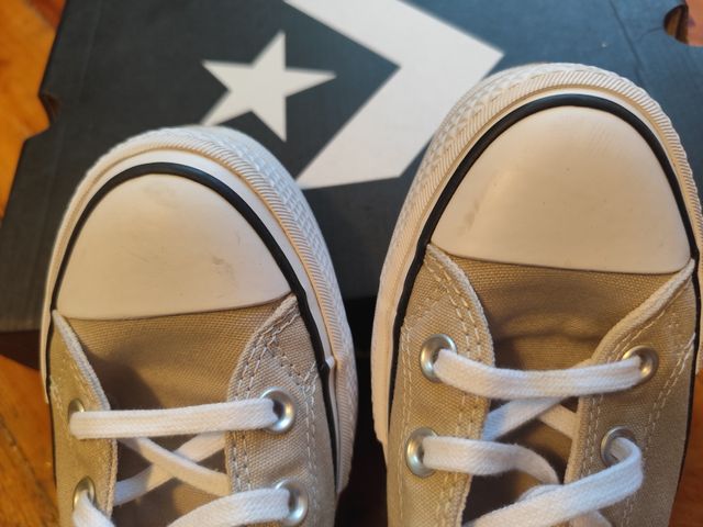 Converse plataforma beige número 38