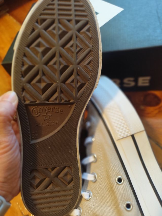 Converse plataforma beige número 38