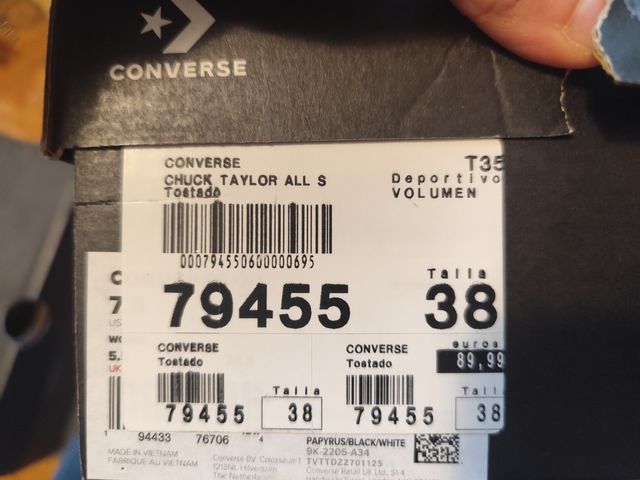 Converse plataforma beige número 38