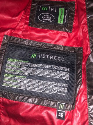 Plumífero marca Hetrego de autenticó plumón