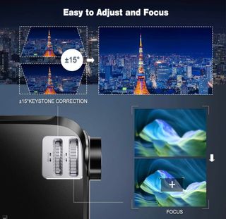 Proyector Excelvan y trípode