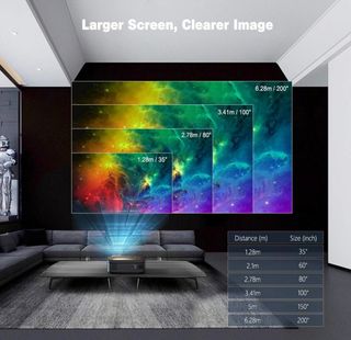 Proyector Excelvan y trípode