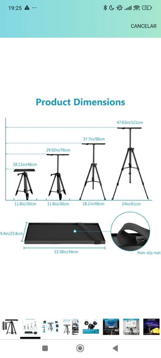 Proyector Excelvan y trípode