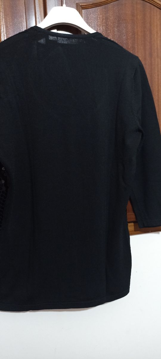 blusa elegante maglietta paillettes