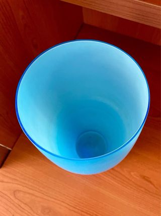 Vaso vetro azzurro come nuovo 12 cm h 25 cm