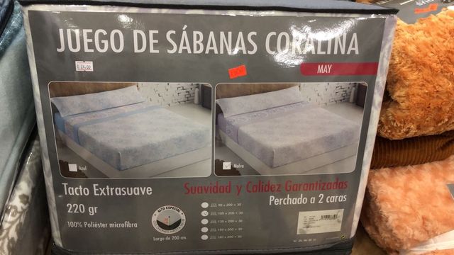 LIQUIDACION Sabanas Coralina 105cm