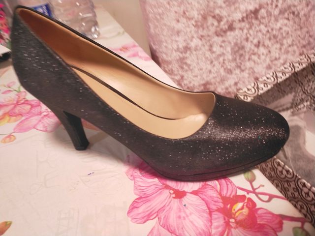 Tacchi neri glitterati 39