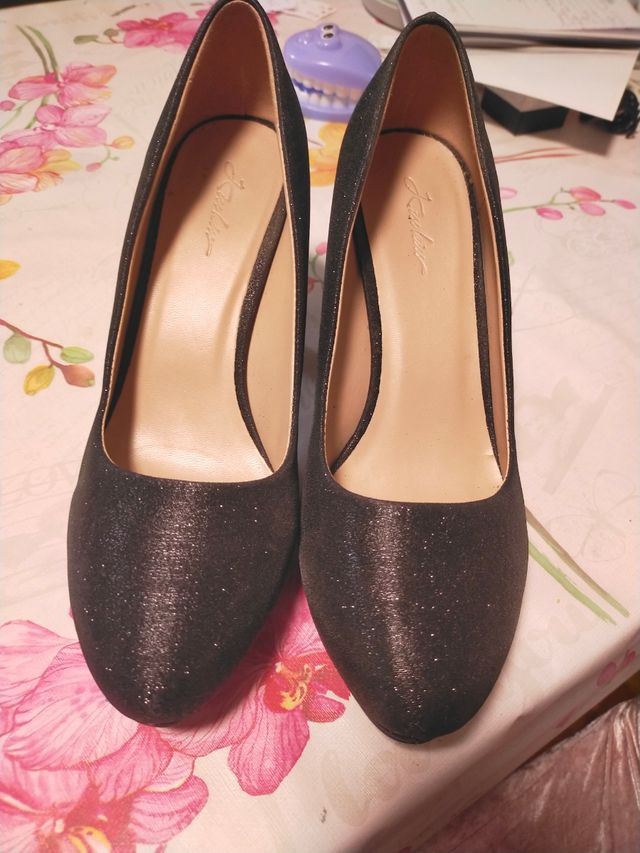 Tacchi neri glitterati 39