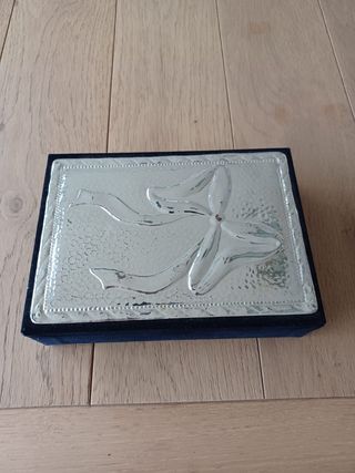 Portagioie in velluto e decoro argentato