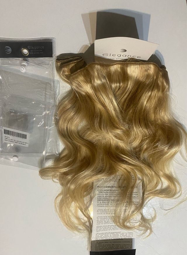 Extensiones rubias pelo natural