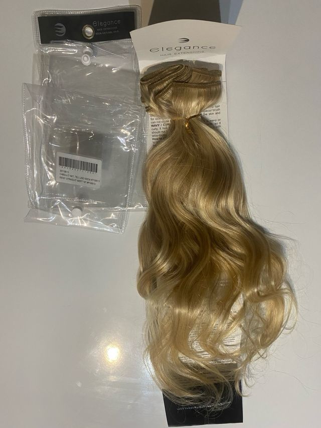 Extensiones rubias pelo natural