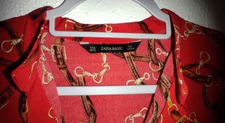 Vestido camisero rojo ZaraBasic talla M