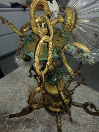 Lampara de bronce