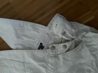 Peto vaquero pantalon corto blanco