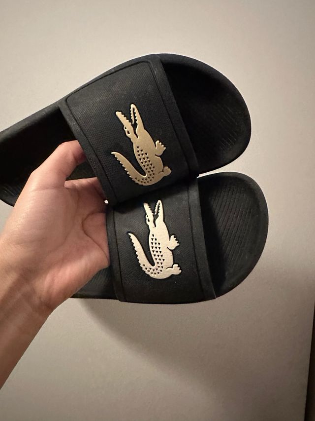 Sandalias negras LACOSTE