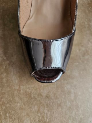 Tacones plateados fiesta-boda