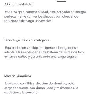 Cargador rapido americano