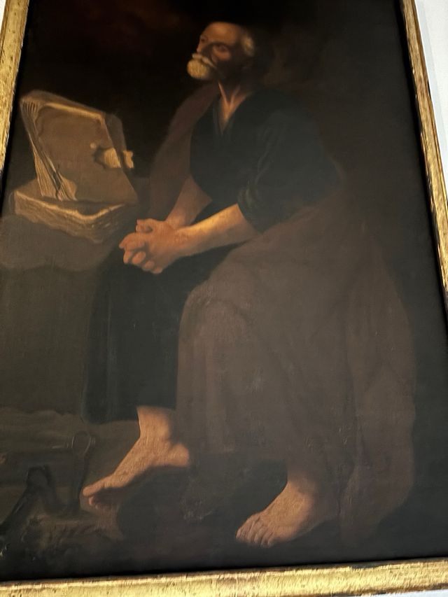 Oleo sobre lienzo de San Pedro