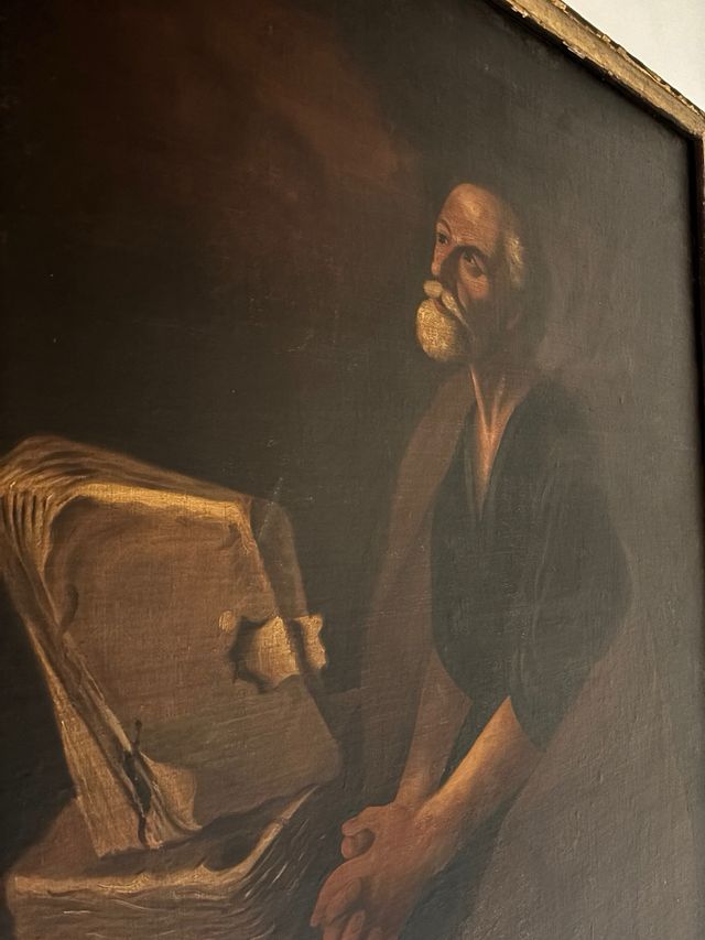 Oleo sobre lienzo de San Pedro