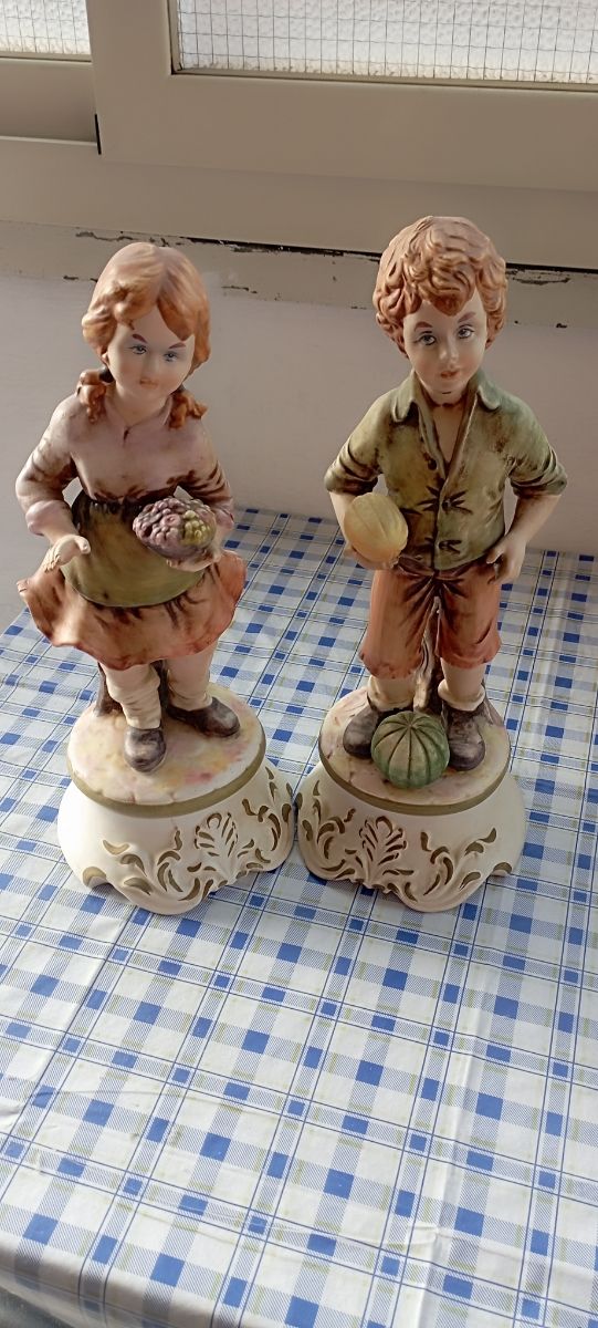2 statuette ansel e Gretel antiche