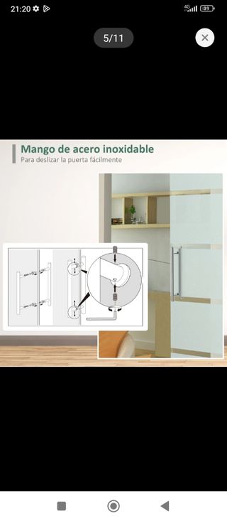 Puerta corredera de cristal