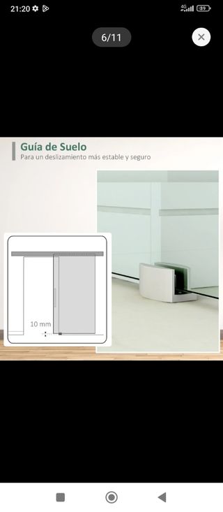 Puerta corredera de cristal