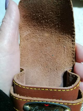 Portasigarette cuoio vintage anni 70 