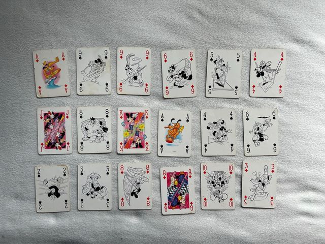 Lotto carte da gioco Topolino