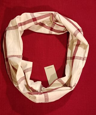 Mango fular cuello bufanda tubular de doble vuelta