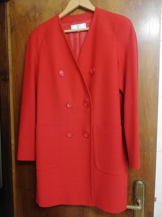 Abrigo de Valentino lana fría rojo