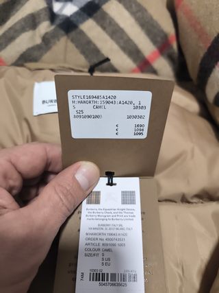Burberry plumas cazadora