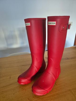 Botas hunter rojas originales