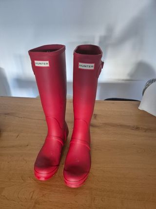 Botas hunter rojas originales