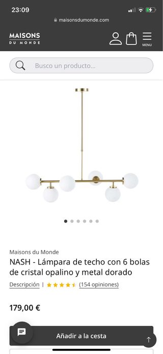 Lampara techo Maison du Monde