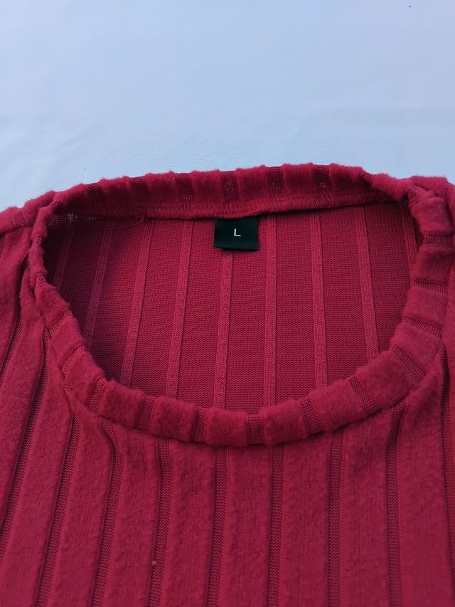 Camisola em malha canelada