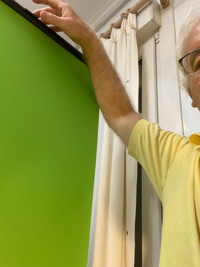 El gato Green Screen - fondo chromakey plegable