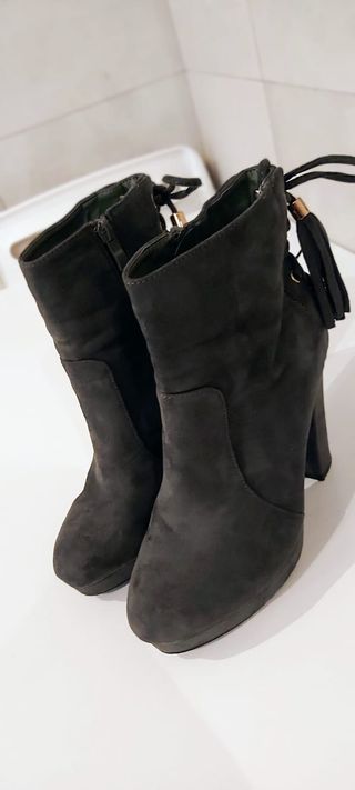 Botines ante verde mujer-n. 38