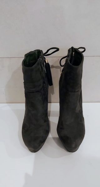 Botines ante verde mujer-n. 38