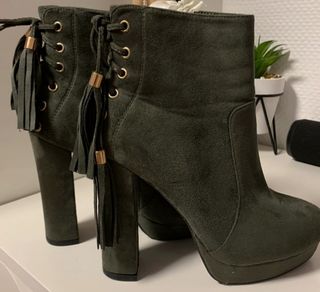Botines ante verde mujer-n. 38