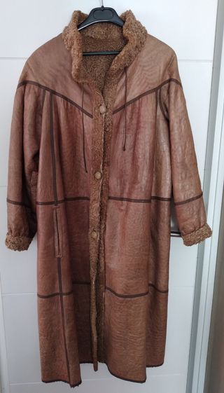 Abrigo de piel y de astracan vintage
