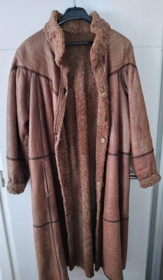 Abrigo de piel y de astracan vintage