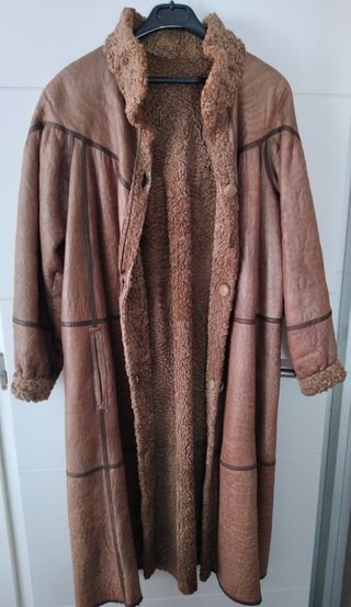 Abrigo de piel y de astracan vintage