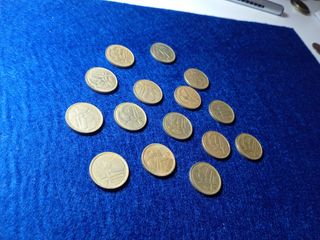 Lote 15 monedas de 5 pesetas españolas.