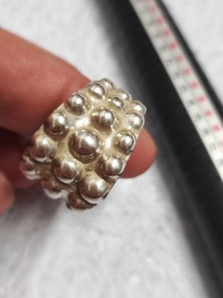 Anillo de plata artesanal T 33