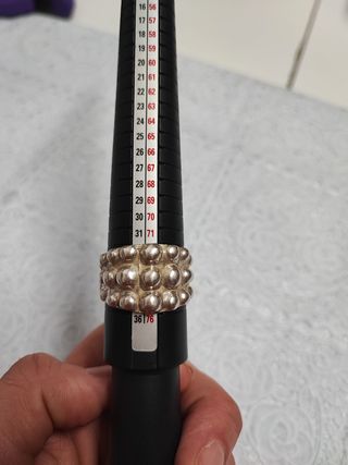 Anillo de plata artesanal T 33